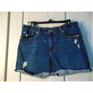 Levi Blue Denim Mid Length Shorts Size 32 good condition. No flaws.